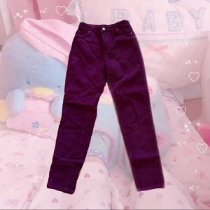 Purple corduroy pants